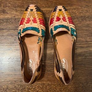 Huarache leather sandals, size 8.5-9 women’s